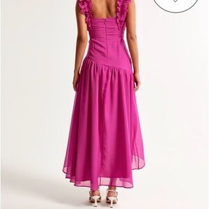 Abercrombie Ruffle Strap High Low Maxi